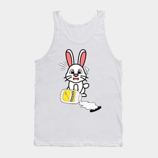 Funny bunny spilled a jar of mayonnaise Tank Top